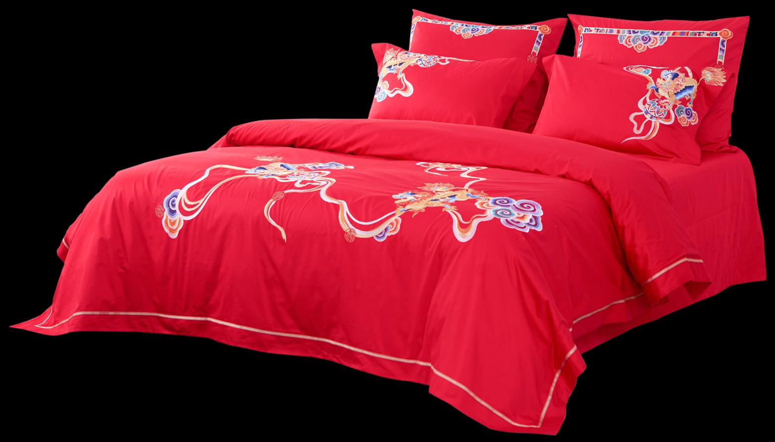 梦洁股份获得外观设计专利授权：“床上用品套件（龙凤结缘）”