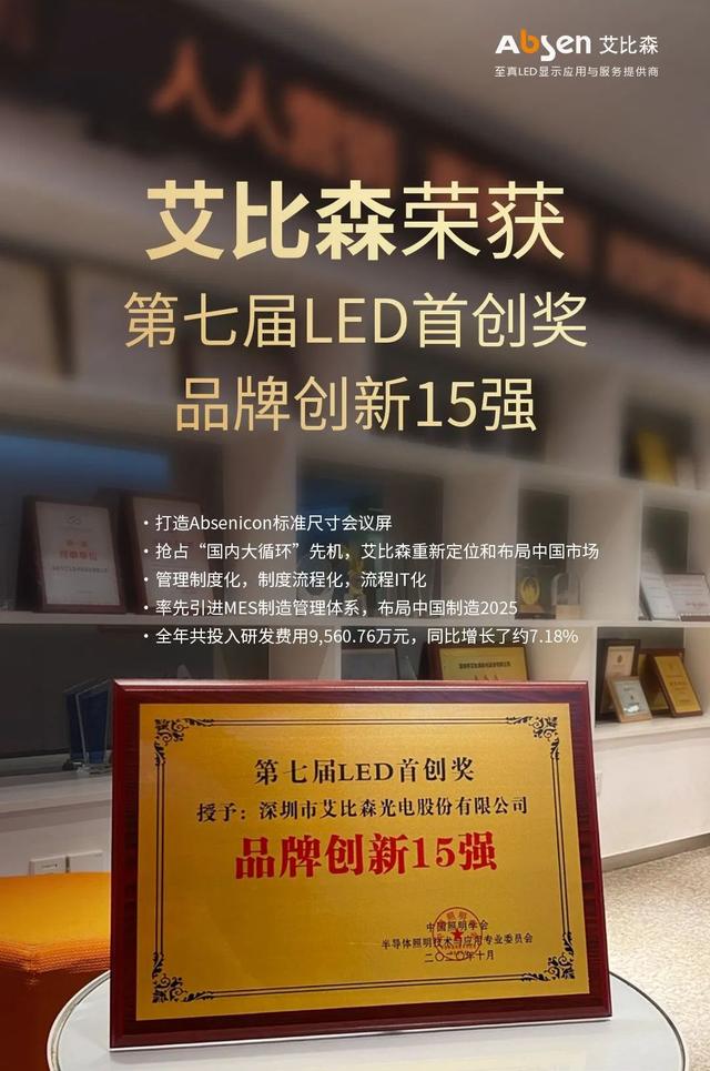 艾比森获得实用新型专利授权：“LED显示屏控制系统及LED显示屏系统”