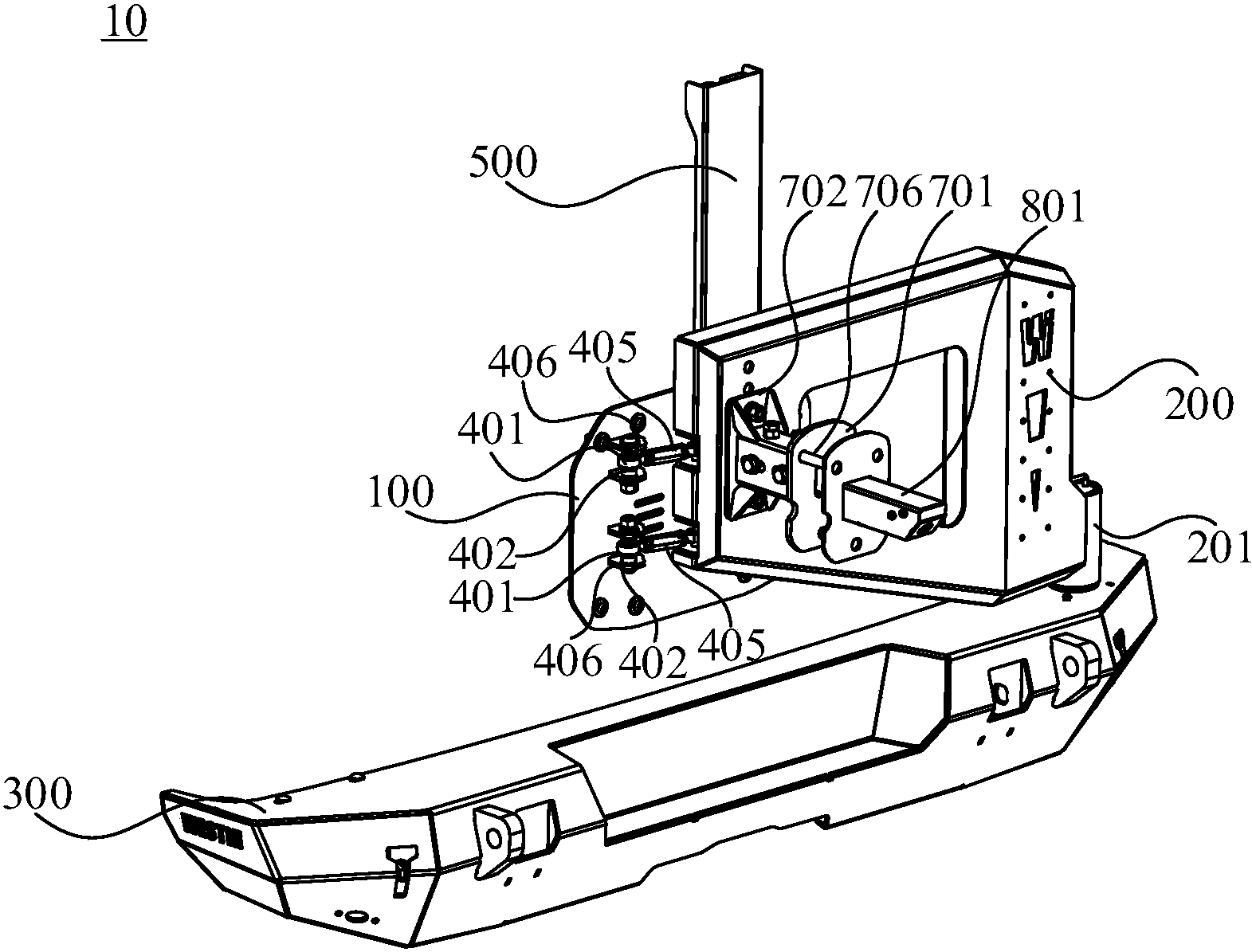 东箭科技获得外观设计专利授权：“备胎支架”